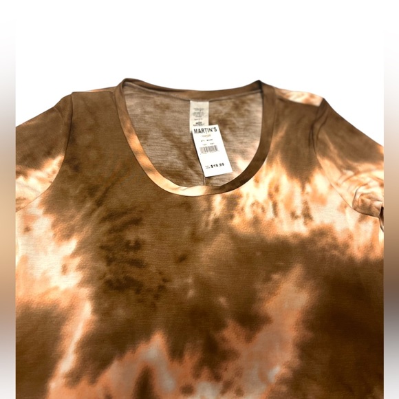 NWT! 💖Women’s Boutique Tunic Top! Size: Medium Colors: Brown cream Pink tie dye - Picture 6 of 6
